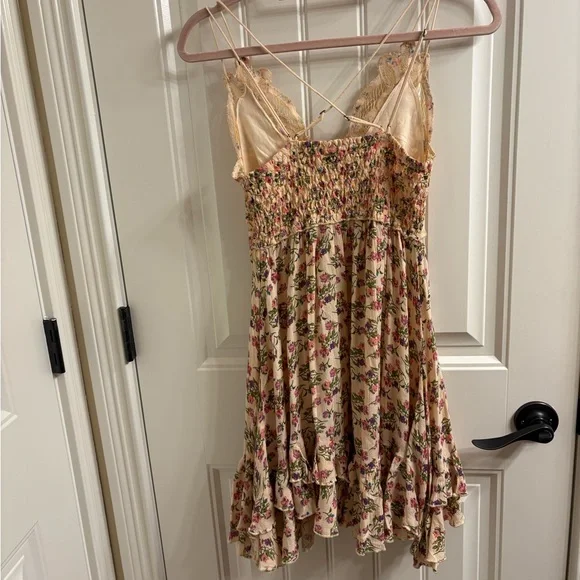 Free People Adella Slip Dress Pink Floral Lace Size S - Picture 5 of 13